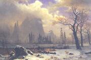 Albert Bierstadt Yosemite Winter Scene oil painting on canvas